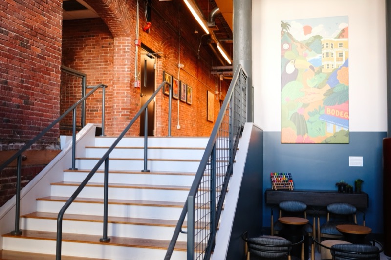 Stairs in an apartment building